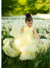 Yellow Tulle Ruffles Flower Girl Dress Birthday Party Dress